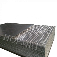 Лист алюминиевый 3х1500х6000, рифление квинтет, марка АМГ2Н2Р в Перми цена